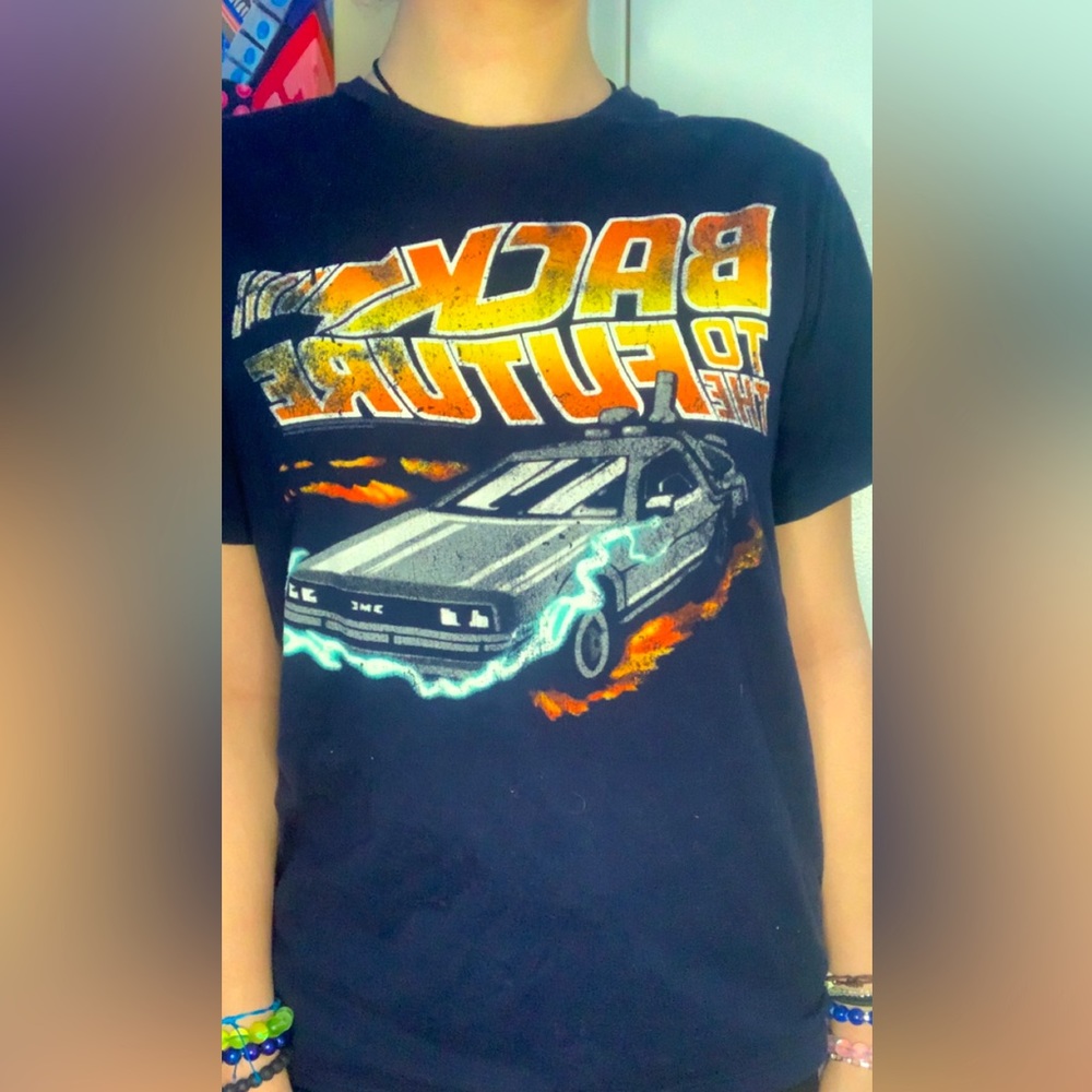 Back To The Future Navy Blue Tee